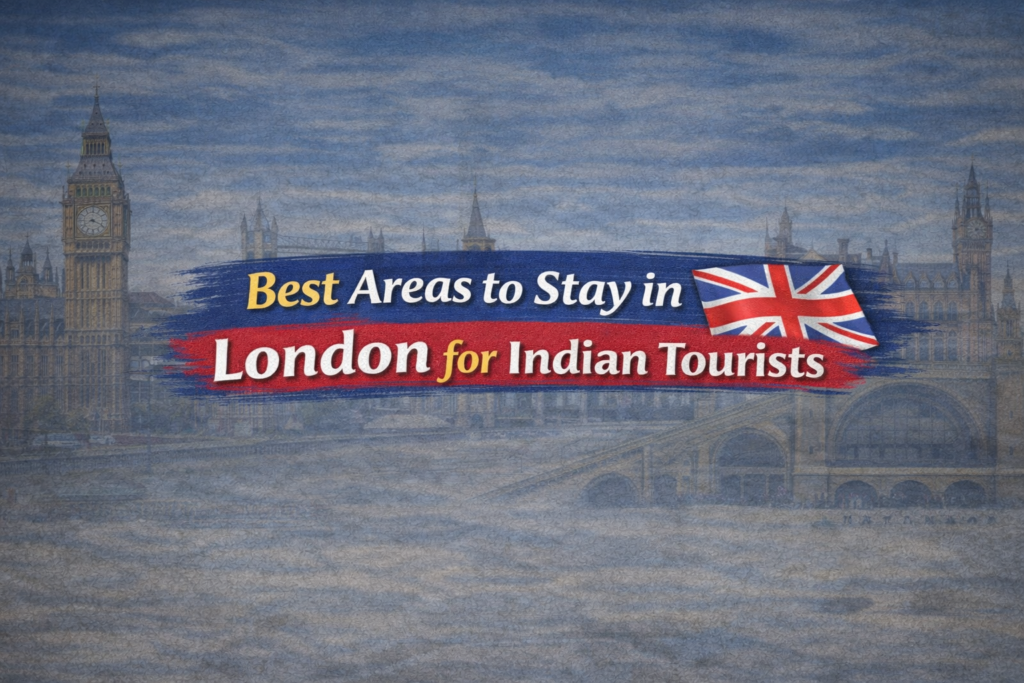 Best areas to stay in London for Indian tourists with budget mid-range and luxury hotel recommendations and Indian food areas - Roamvisa.com