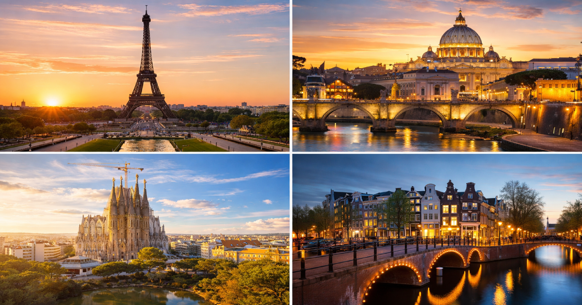 14 Day Europe Itinerary – Paris, Rome, Barcelona and Amsterdam