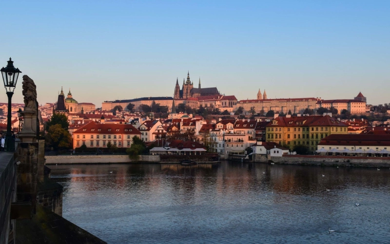 Prague Czech Republic Old Town Square Astronomical Clock blue hour romantic city | roamvisa.com