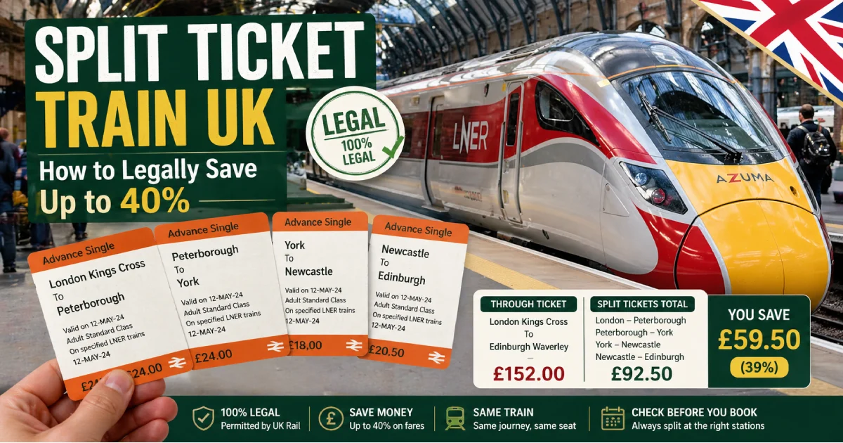 Split Ticket Train UK: How to Save Up to 40% Legally (2026 Guide)
