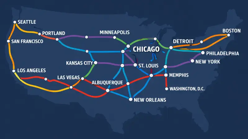 Amtrak Route Map USA 2025  Best Scenic and Long-Distance Train Routes
