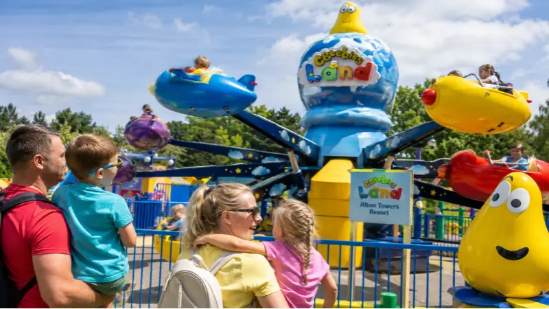 Alton Towers CBeebies Land world first Bluey roller coaster 2025 UK theme park best age group families