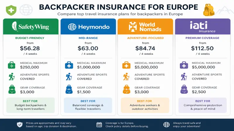Best Travel Insurance for Europe Backpackers – Cheap Solid Cover