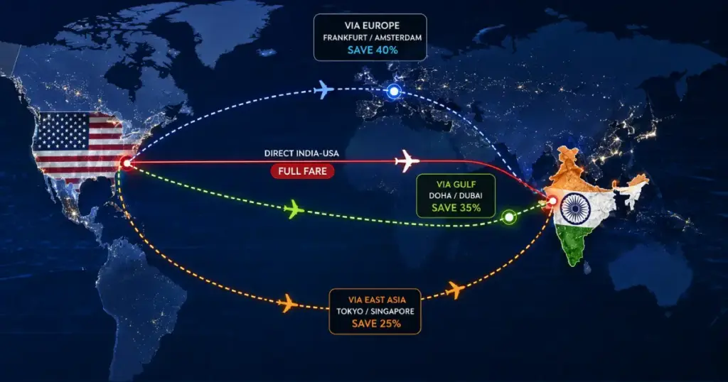 Cheapest Way to Fly to USA from India