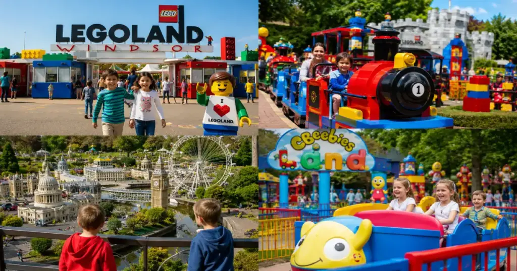 UK theme parks ranked best age group showing Legoland Windsor and Alton Towers CBeebies Land for families