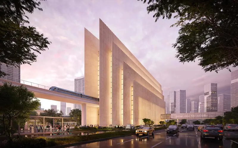 Emaar Properties Station at Dubai Creek Harbour on Dubai Metro Blue Line route