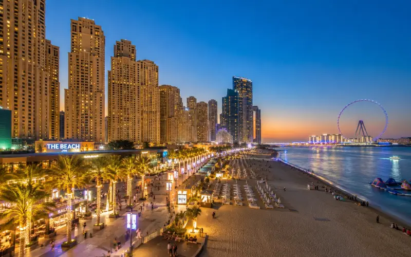 JBR (Jumeirah Beach Residence) - Best for Beach Holidays and Families