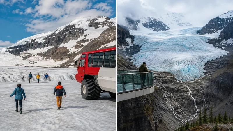 Columbia Icefield and Athabasca Glacier