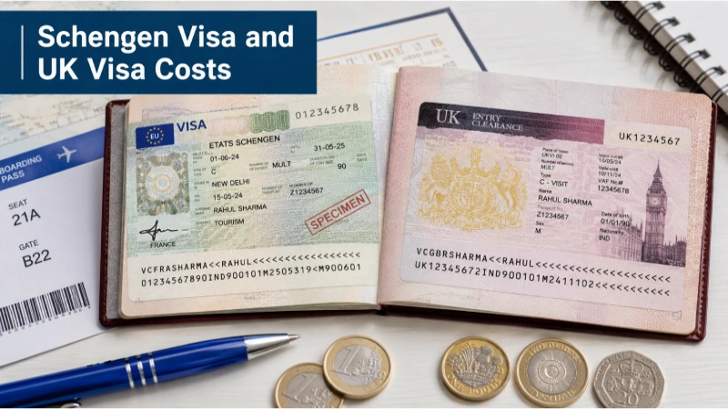 Schengen Visa and UK Visa Costs