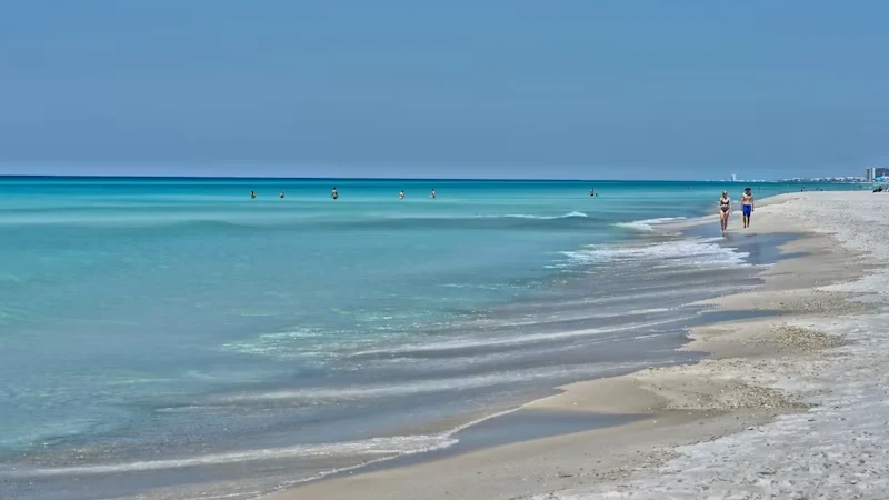 Quiet undeveloped beach along Amelia Island, Florida