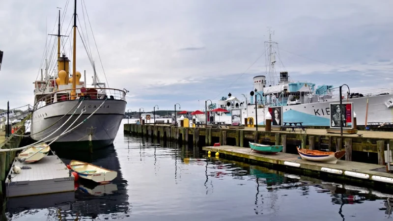 Halifax waterfront and harbor in Nova Scotia