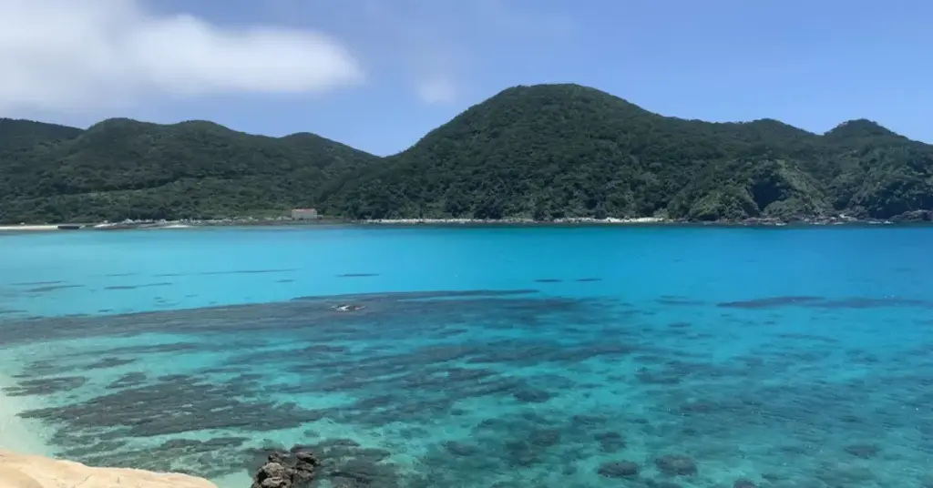 Turquoise water surrounding the Kerama Islands off the coast of Okinawa Japan Beach