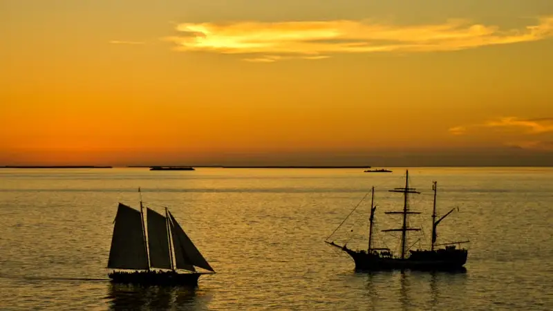 Sunset celebration at Mallory Square in Key West 