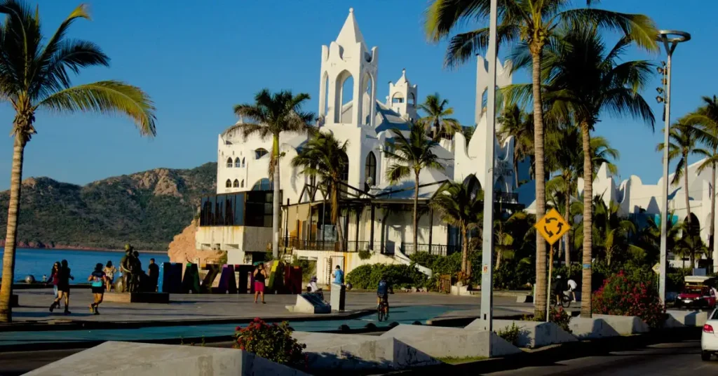 Historic center and coastal area of Mazatlan in Sinaloa Mexico