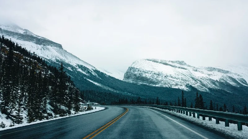The winding Going-to-the-Sun Road through Glacier National Park's mountains