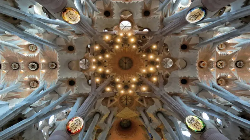 The Sagrada Família basilica designed by Antoni Gaudí in Barcelona