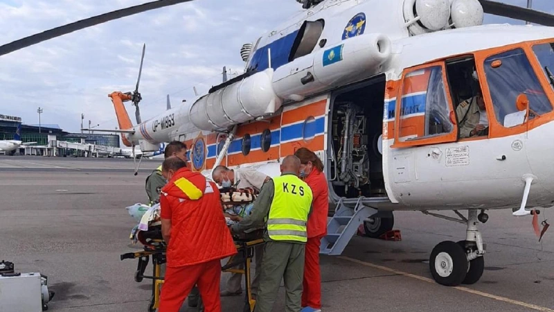 Medical evacuation helicopter representing emergency travel assistance